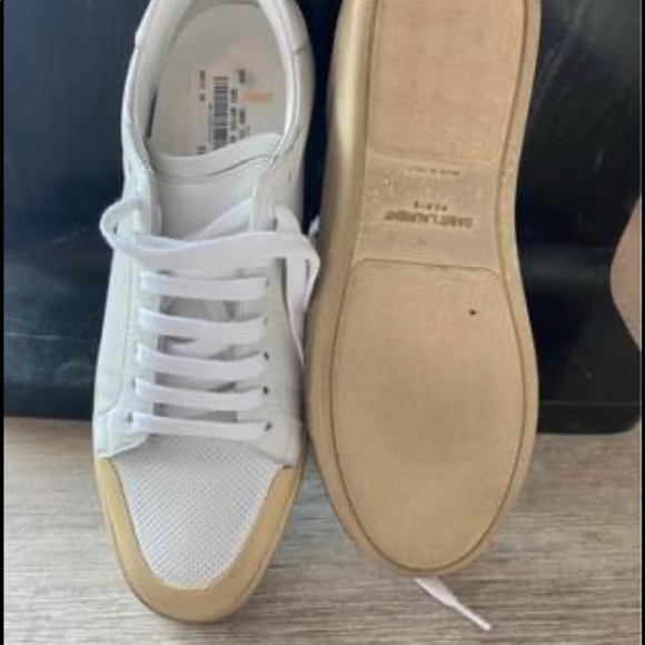 Saint Laurent Perforated Low-Top Sneakers - Picture 5 of 7